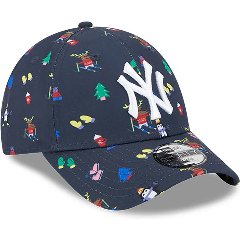 kepure-islenkta-tamsiai-melyna-reguliuojamas-vaikams-9forty-festive-new-york-yankees-mlb-new-era