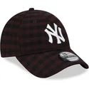 kepure-islenkta-ruda-reguliuojamas-9forty-flannel-new-york-yankees-mlb-new-era