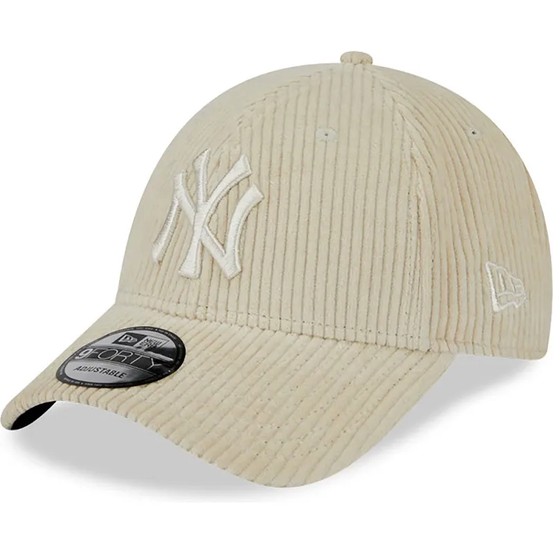 bezowa-regulowana-czapka-z-zakrzywionym-daszkiem-9forty-wide-cord-new-york-yankees-mlb-od-new-era