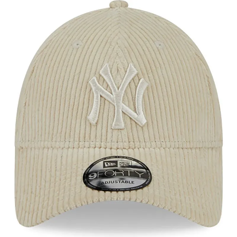 bezowa-regulowana-czapka-z-zakrzywionym-daszkiem-9forty-wide-cord-new-york-yankees-mlb-od-new-era