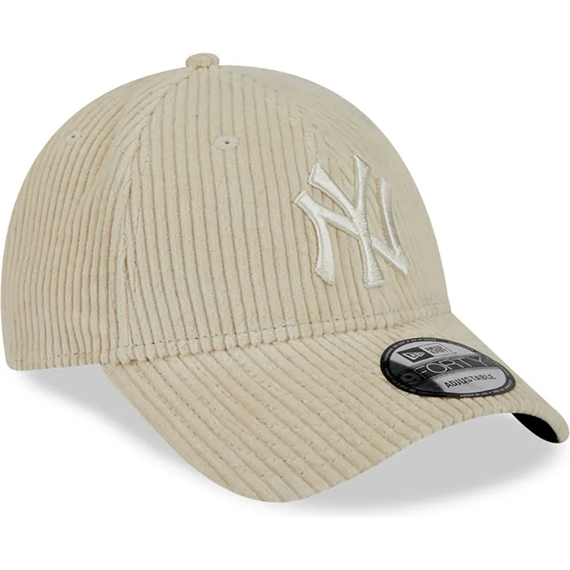 bezowa-regulowana-czapka-z-zakrzywionym-daszkiem-9forty-wide-cord-new-york-yankees-mlb-od-new-era
