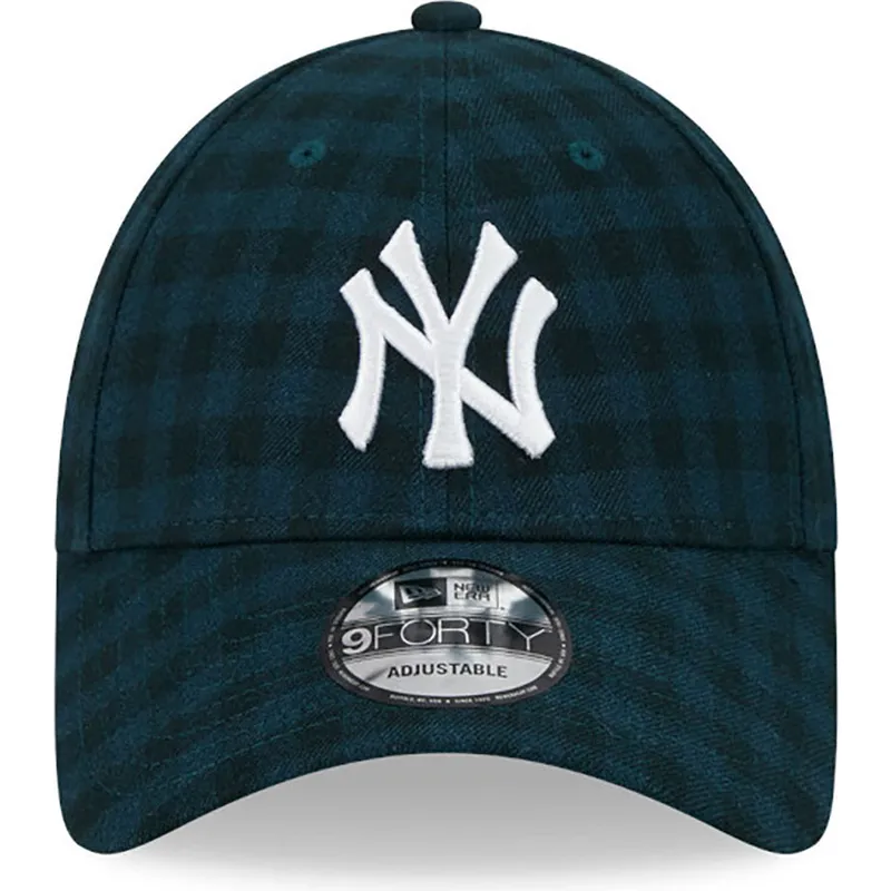 zielona-regulowana-czapka-z-zakrzywionym-daszkiem-9forty-flannel-new-york-yankees-mlb-od-new-era