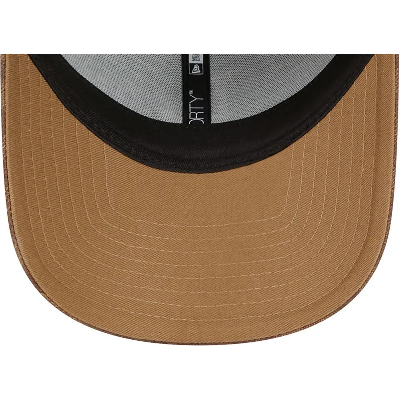 regulowana-brazowa-czapka-z-zakrzywionym-daszkiem-9forty-flannel-los-angeles-dodgers-mlb-od-new-era