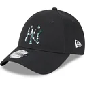 kepure-islenkta-juoda-reguliuojamas-9forty-seasonal-infill-new-york-yankees-mlb-new-era