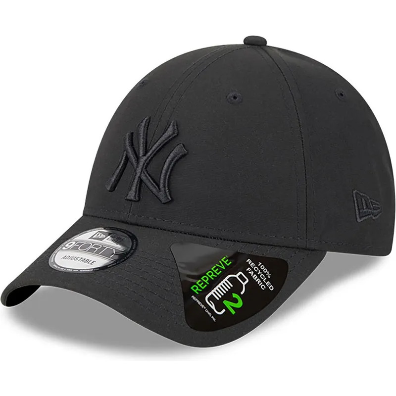 kepure-islenkta-juoda-reguliuojamas-9forty-repreve-outline-new-york-yankees-mlb-new-era