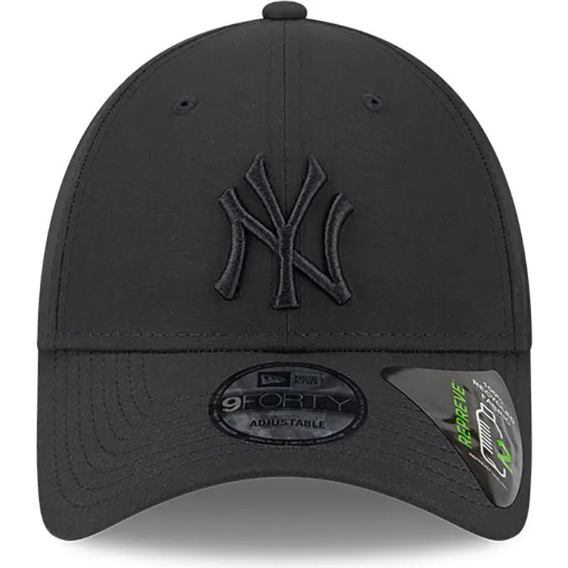 kepure-islenkta-juoda-reguliuojamas-9forty-repreve-outline-new-york-yankees-mlb-new-era
