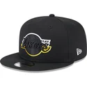 kepure-plokscia-juoda-snapback-9fifty-split-los-angeles-lakers-nba-new-era