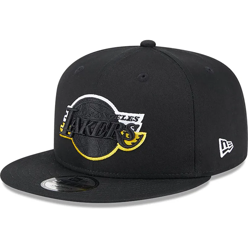 kepure-plokscia-juoda-snapback-9fifty-split-los-angeles-lakers-nba-new-era