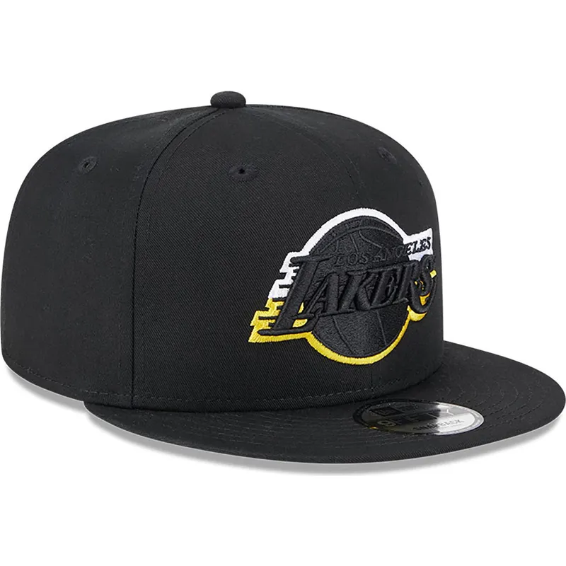 kepure-plokscia-juoda-snapback-9fifty-split-los-angeles-lakers-nba-new-era
