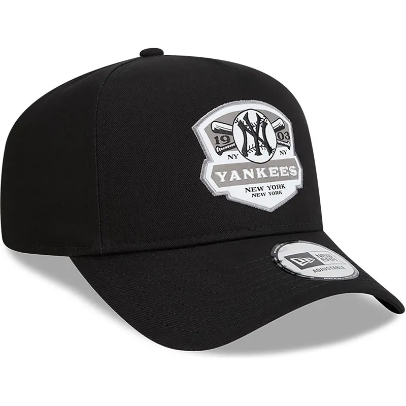 kepure-islenkta-juoda-snapback-a-frame-patch-new-york-yankees-mlb-new-era