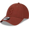 kepure-islenkta-ruda-reguliuojama-juostele-9forty-washed-canvas-boston-red-sox-mlb-new-era