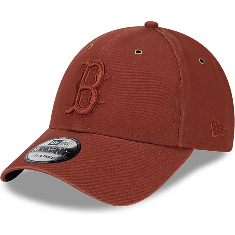kepure-islenkta-ruda-reguliuojama-juostele-9forty-washed-canvas-boston-red-sox-mlb-new-era
