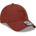 kepure-islenkta-ruda-reguliuojama-juostele-9forty-washed-canvas-boston-red-sox-mlb-new-era