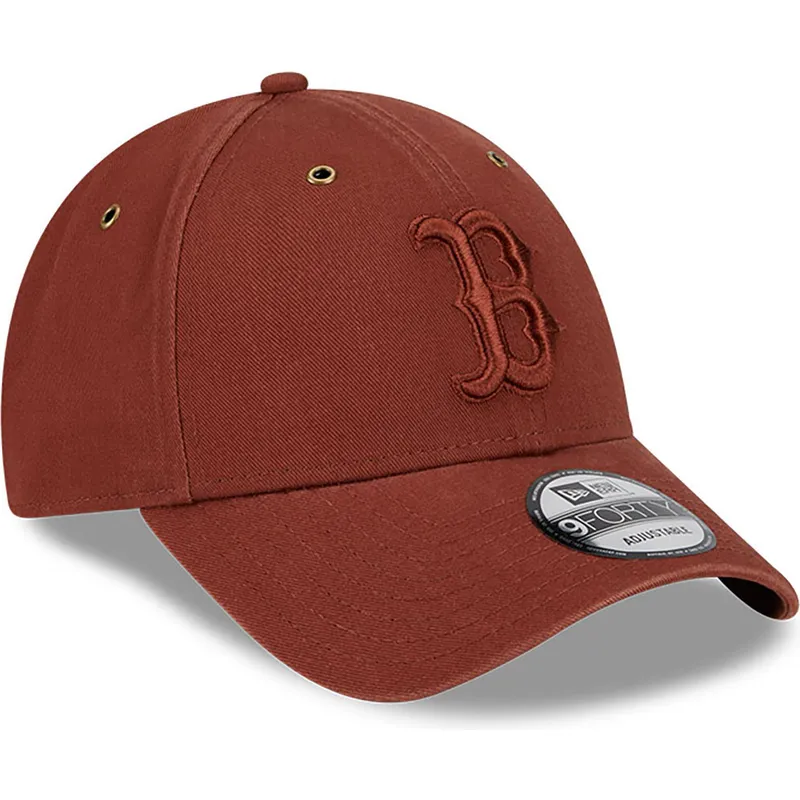 kepure-islenkta-ruda-reguliuojama-juostele-9forty-washed-canvas-boston-red-sox-mlb-new-era