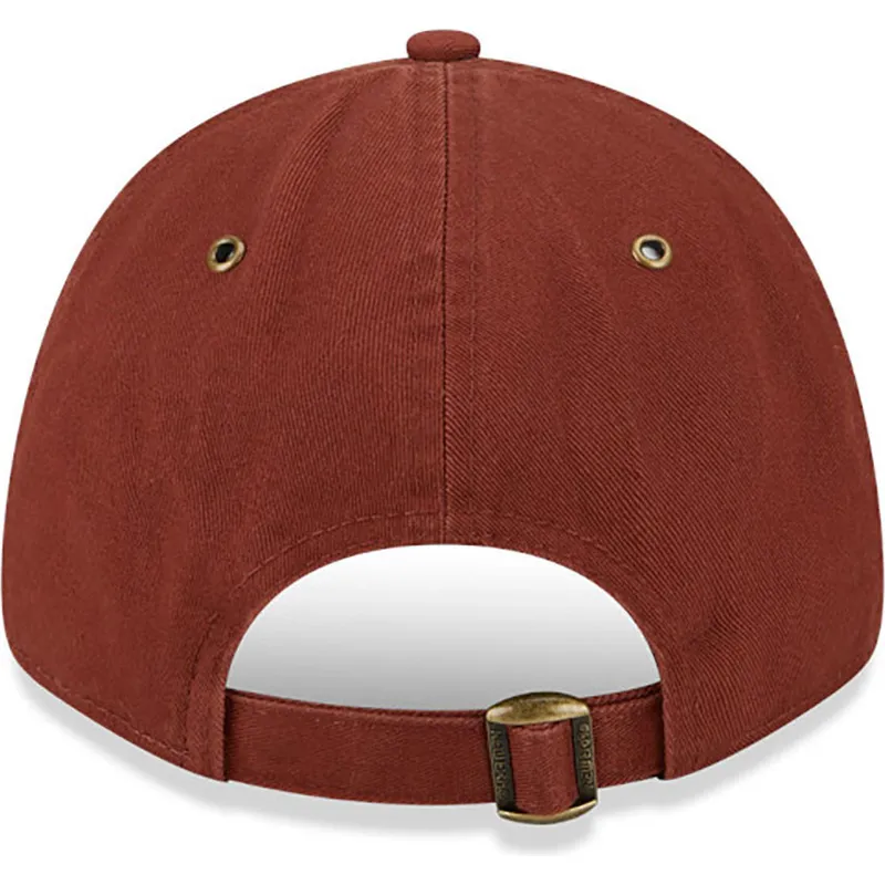 kepure-islenkta-ruda-reguliuojama-juostele-9forty-washed-canvas-boston-red-sox-mlb-new-era