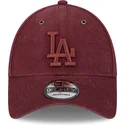 regulowana-bordowa-czapka-z-zakrzywionym-daszkiem-i-bordowym-logo-9forty-washed-canvas-los-angeles-dodgers-mlb-od-new-era