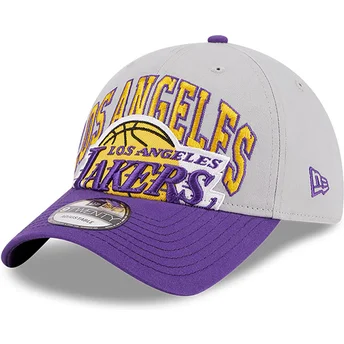 Cap išlenkta gray adjustable strap 9TWENTY Tip Off 2023 Los Angeles Lakers NBA New Era