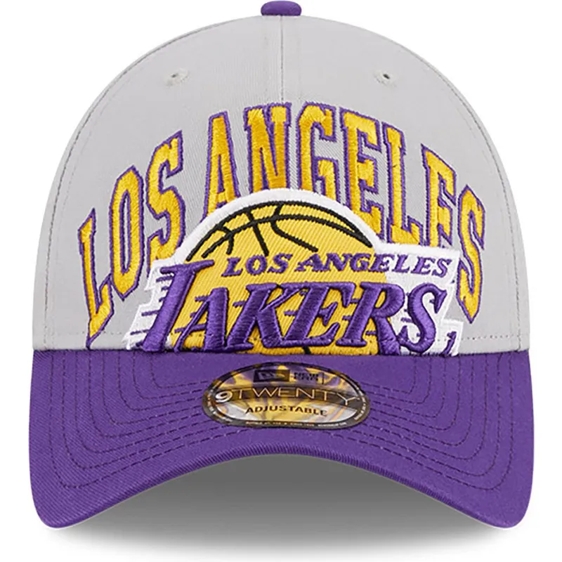 cap-islenkta-gray-adjustable-strap-9twenty-tip-off-2023-los-angeles-lakers-nba-new-era