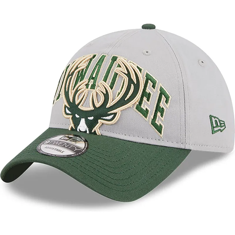 cap-islenkta-gray-adjustable-strap-9twenty-tip-off-2023-milwaukee-bucks-nba-new-era