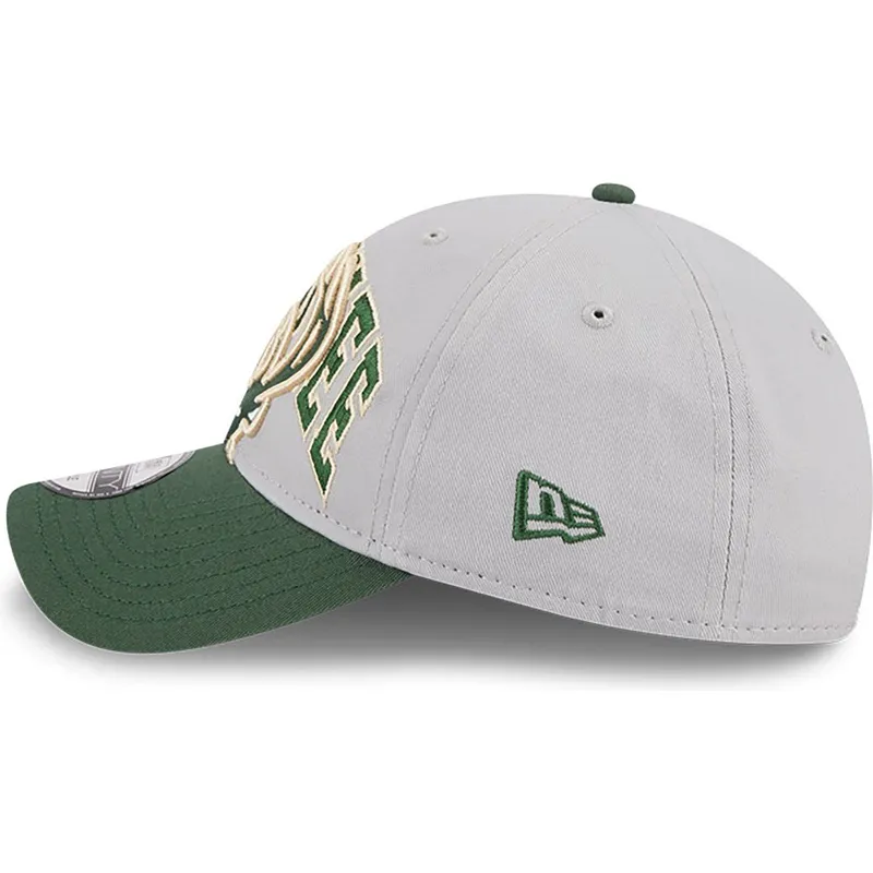 cap-islenkta-gray-adjustable-strap-9twenty-tip-off-2023-milwaukee-bucks-nba-new-era