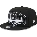 kepure-plokscia-juoda-snapback-9fifty-tip-off-2023-chicago-bulls-nba-new-era