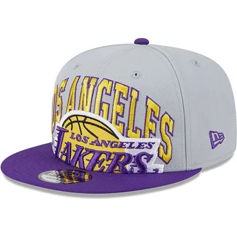 Cap plokščia gray snapback 9FIFTY Tip Off 2023 Los Angeles Lakers NBA New Era