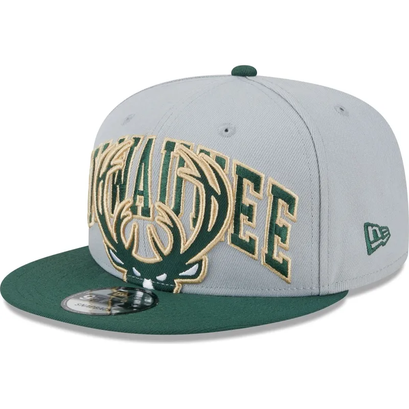 kepure-plokscia-pilka-snapback-9fifty-tip-off-2023-milwaukee-bucks-nba-new-era