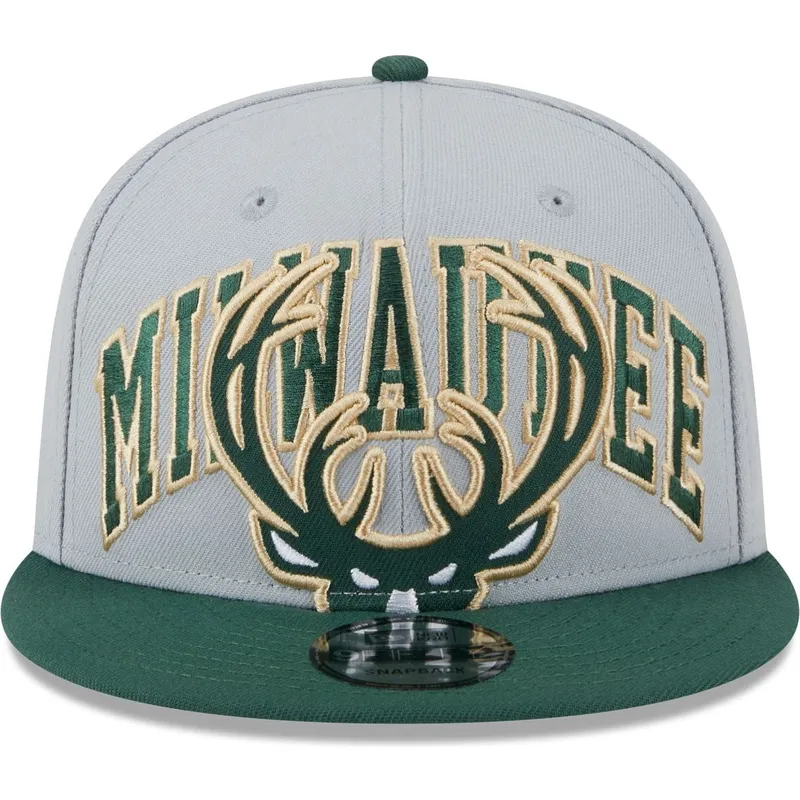 kepure-plokscia-pilka-snapback-9fifty-tip-off-2023-milwaukee-bucks-nba-new-era