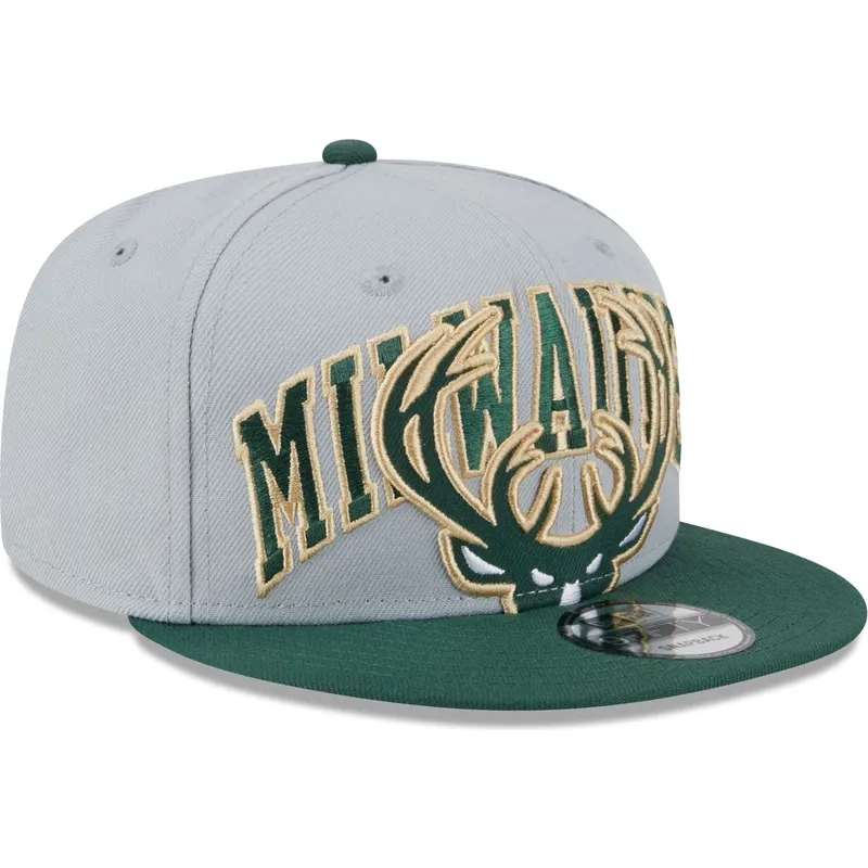 kepure-plokscia-pilka-snapback-9fifty-tip-off-2023-milwaukee-bucks-nba-new-era