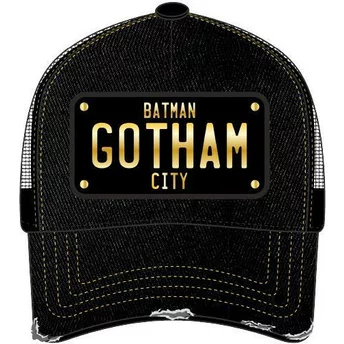 Capslab Gotham City Plate Batman DC6 BATP1 DC Comics Black Trucker Hat