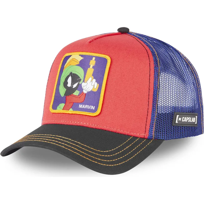 kepure-islenkta-raudona-snapback-loo7-ma2-marsiukas-marvinas-looney-tunes-capslab