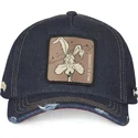 kepure-islenkta-tamsiai-melyna-snapback-denim-loo8-coy1-kojotas-looney-tunes-capslab