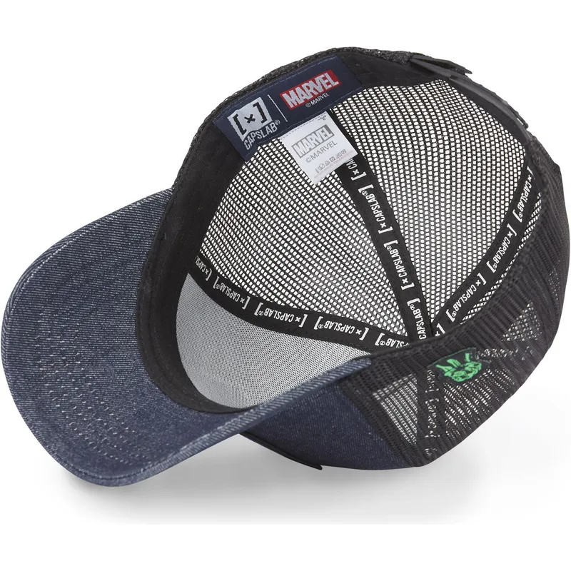 kepure-islenkta-tamsiai-melyna-snapback-denim-mar6-hul1-hulk-marvel-comics-capslab