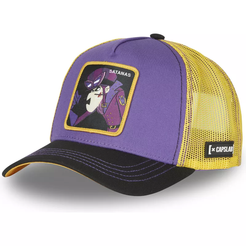 capslab-dick-dastardly-sat4-wacky-races-purple-yellow-and-black-trucker-hat