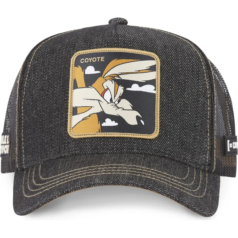 kepure-islenkta-juoda-snapback-denim-loo8-coy2-kojotas-looney-tunes-capslab