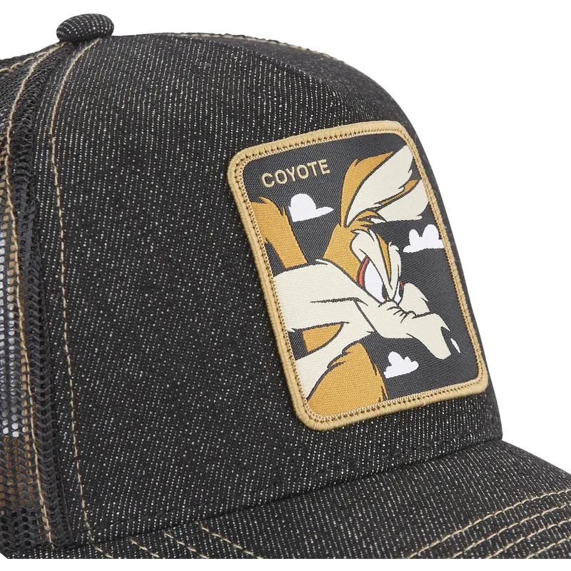 kepure-islenkta-juoda-snapback-denim-loo8-coy2-kojotas-looney-tunes-capslab