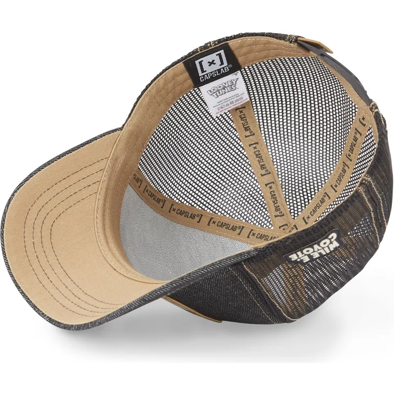kepure-islenkta-juoda-snapback-denim-loo8-coy2-kojotas-looney-tunes-capslab