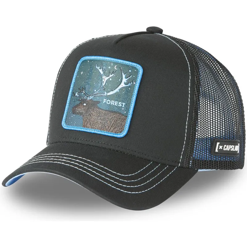 czapka-trucker-czarna-jelen-forest-cas2-for1-beasts-od-capslab