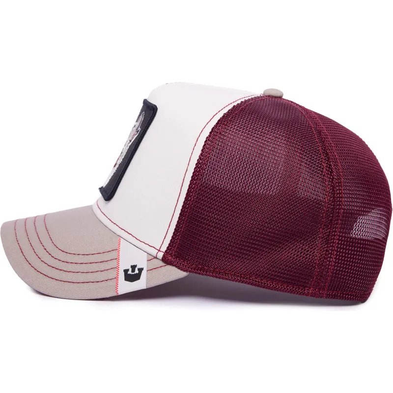 czapka-trucker-biala-i-bordowa-wilk-lone-wolf-mv-howler-the-farm-mvp-od-goorin-bros
