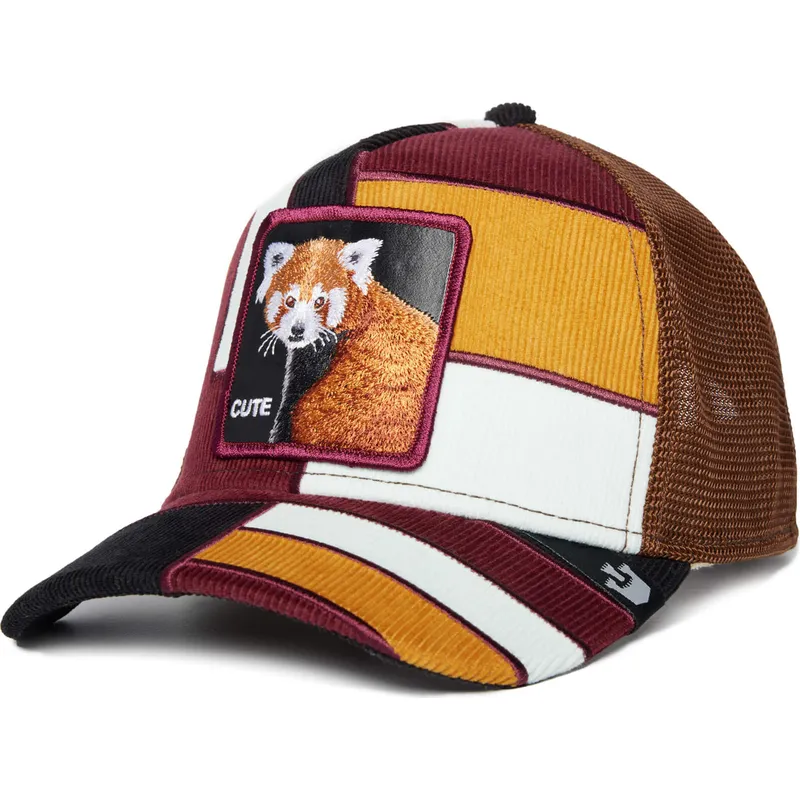 czapka-trucker-wielokolorowa-czerwony-panda-cute-dorbz-the-farm-patchwork-od-goorin-bros