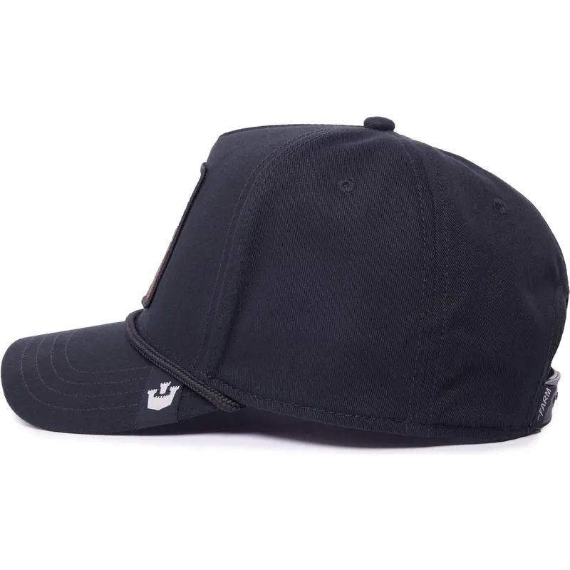 kepure-islenkta-juoda-snapback-king-100-the-farm-all-over-canvas-the-farm-goorin-bros