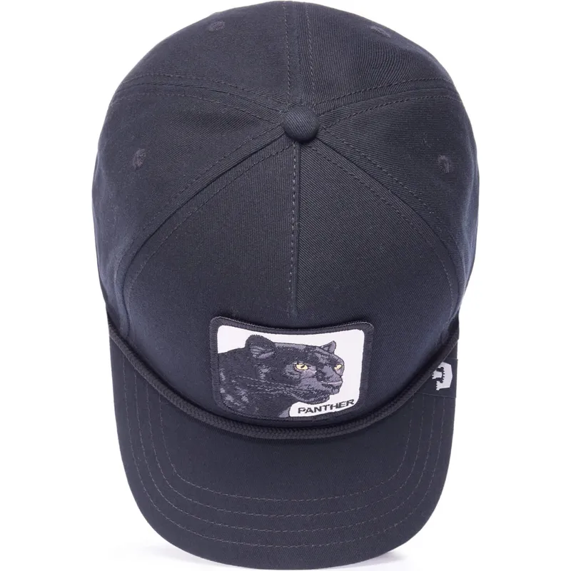 kepure-islenkta-juoda-snapback-panther-100-the-farm-all-over-canvas-the-farm-goorin-bros