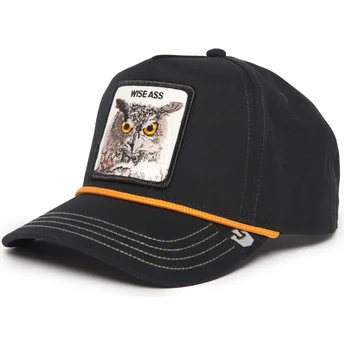 Kepurė išlenkta juoda snapback Wise Owl 100 The Farm All Over Canvas The Farm Goorin Bros.