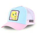 czapka-trucker-niebiesko-bialo-rozowa-piolin-loo8-twe1-looney-tunes-od-capslab