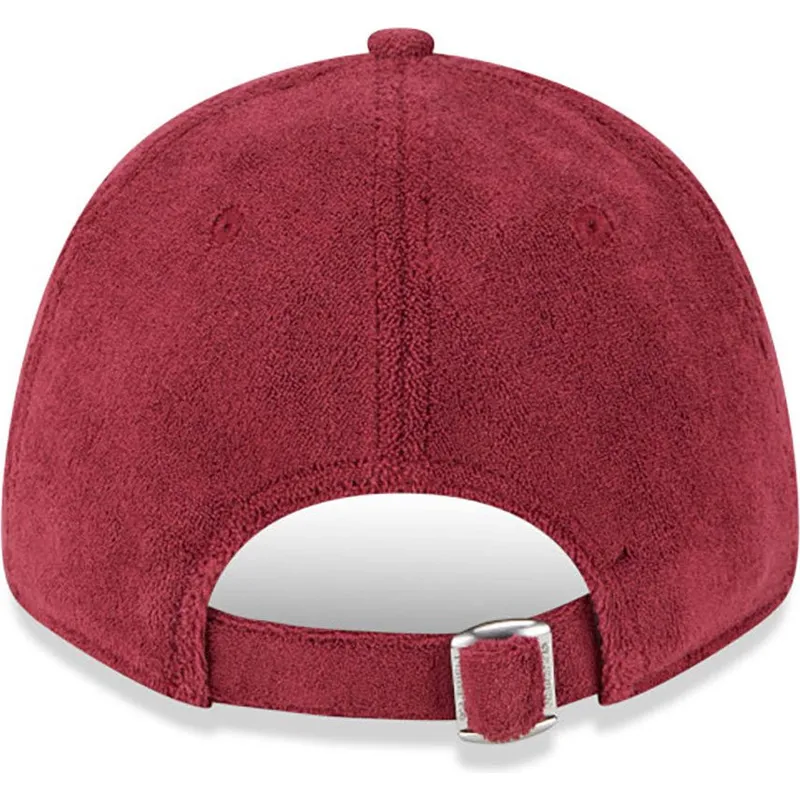 kepure-islenkta-raudona-reguliuojamas-9forty-towelling-new-york-yankees-mlb-new-era