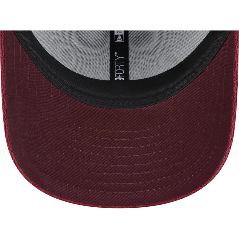 kepure-islenkta-raudona-reguliuojamas-9forty-towelling-new-york-yankees-mlb-new-era
