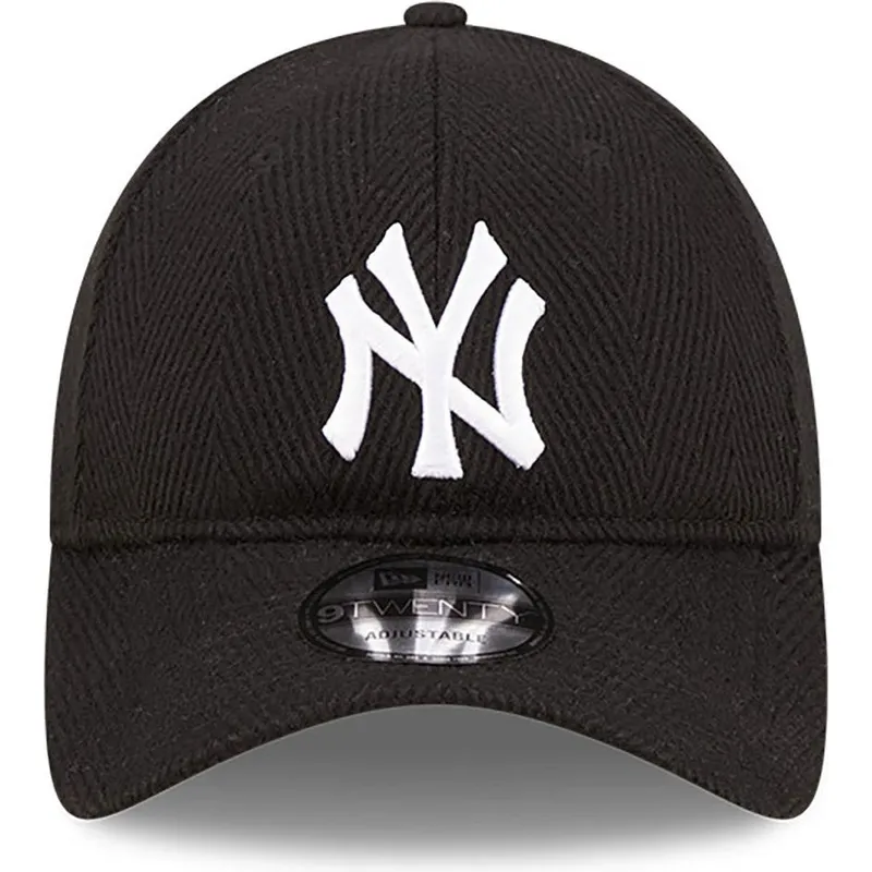 kepure-islenkta-juoda-reguliuojamas-9twenty-herringbone-new-york-yankees-mlb-new-era