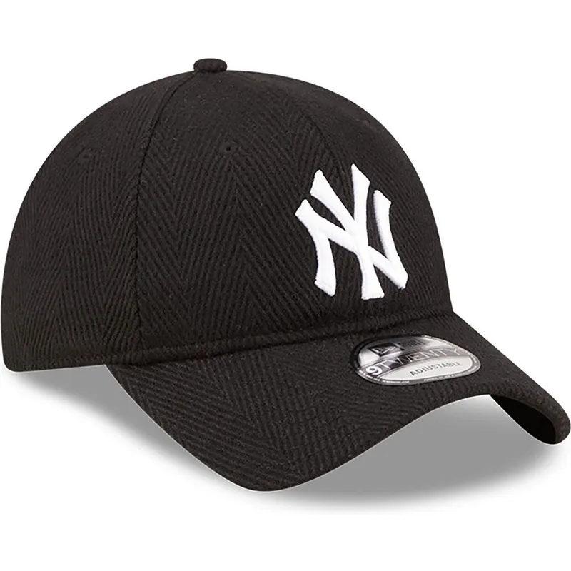 kepure-islenkta-juoda-reguliuojamas-9twenty-herringbone-new-york-yankees-mlb-new-era