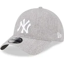 regulowana-szara-czapka-z-daszkiem-9twenty-herringbone-new-york-yankees-mlb-od-new-era