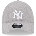 regulowana-szara-czapka-z-daszkiem-9twenty-herringbone-new-york-yankees-mlb-od-new-era